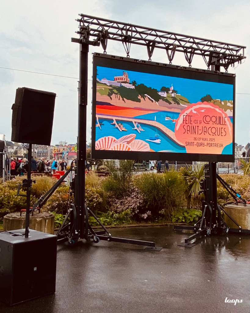Fête de la coquille st quay Loops ecran led